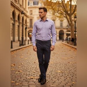 Thomas Pink Men's Blue Check Dress Shirt